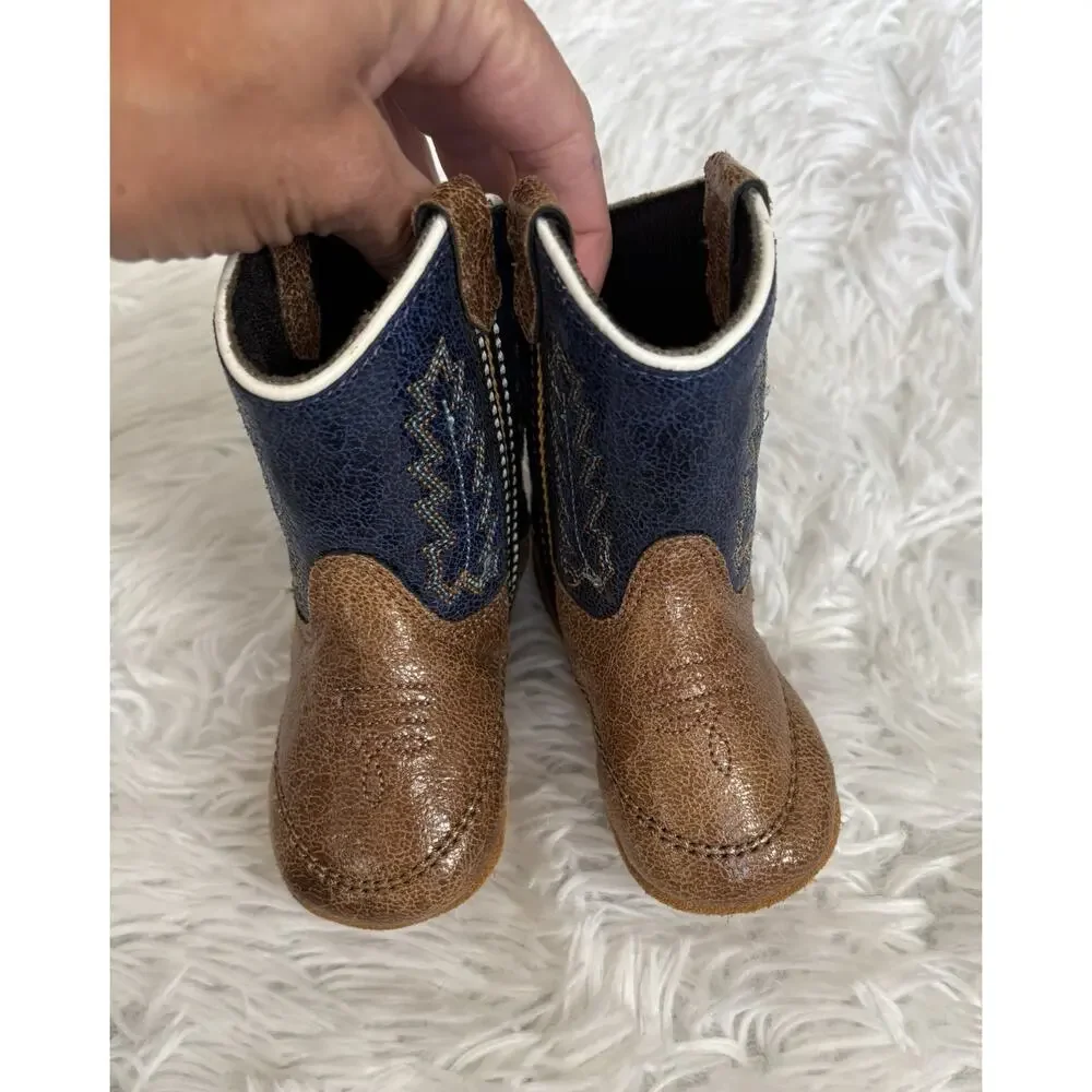 Old West “Poppets” Infant Sz. 1 Soft Cowboy Boots. Adorable, Excellent Condition